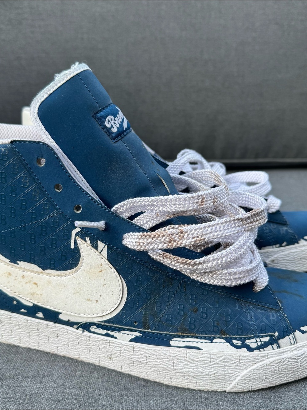 RARE Nike Blazer High Jackie Robinson Royal Brooklyn 2009 12 316664-412 Vintage